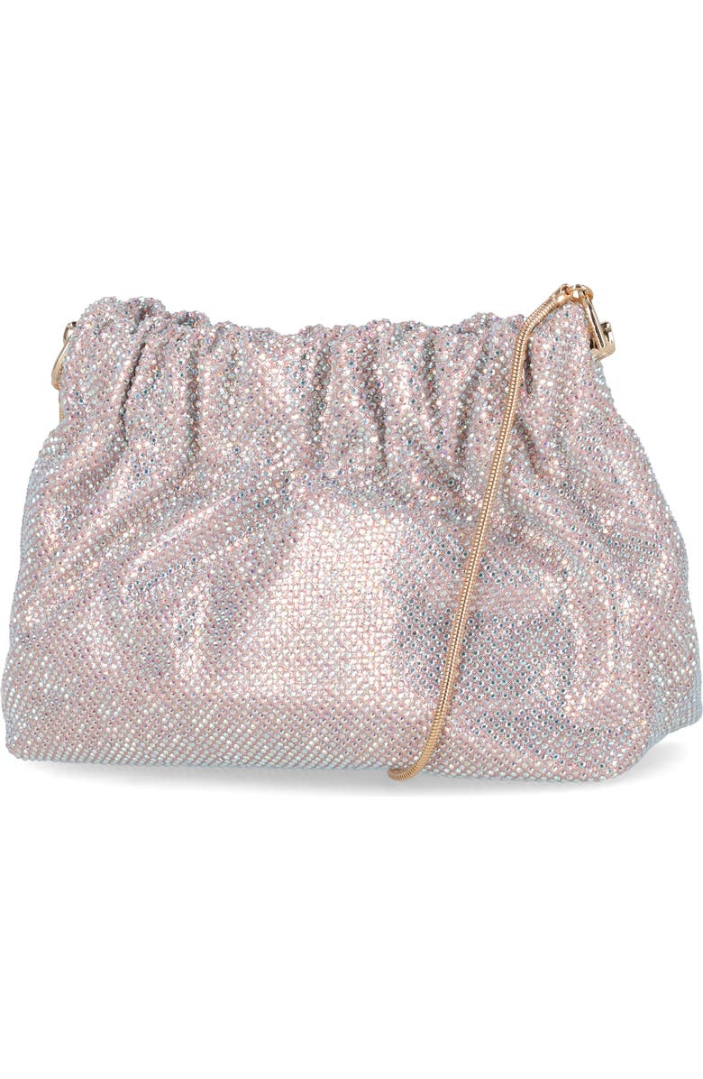 Jessica McClintock Leann Crystal Embellished Clutch, Alternate, color, Blush