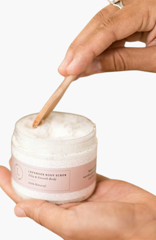 Lizush Cbd Body Scrub With Cbd, Natural Body Salt Scrub In Lavender