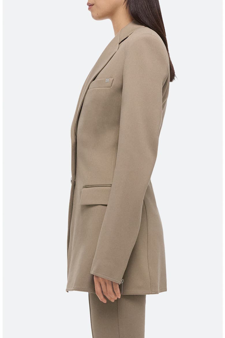 Roma Zip Sleeve Single Breasted Ponte Knit Blazer, Alternate, color, TAUPE