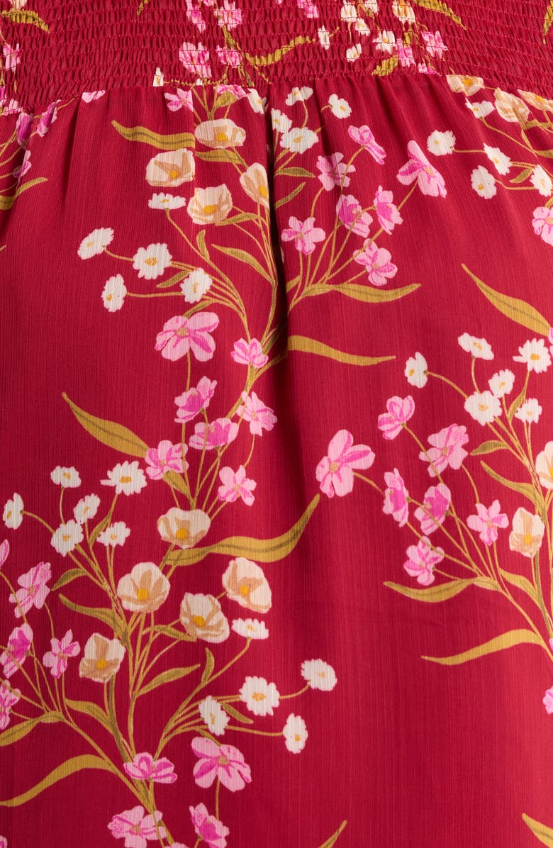 SUGARLIPS Ginnie Floral Balloon Sleeve Top, Alternate, color,