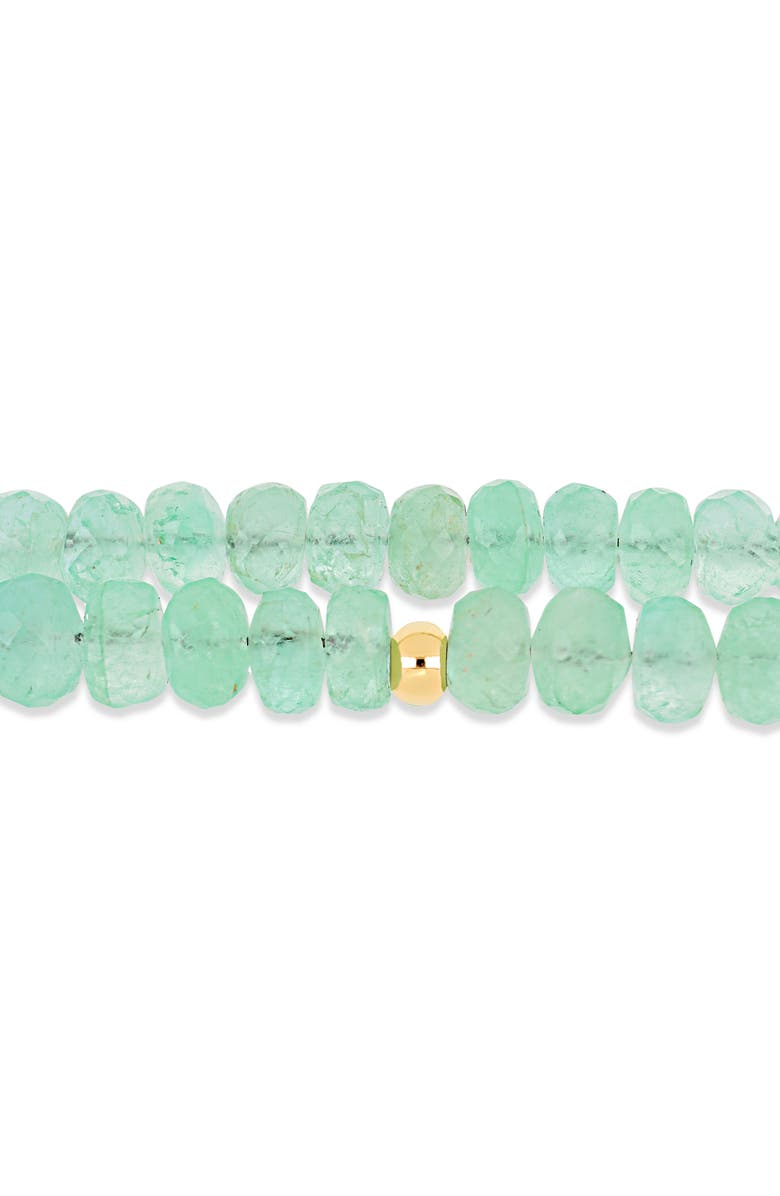 Bony Levy 14K Gold Iris Emerald Beaded Tennis Necklace, Alternate, color, Green