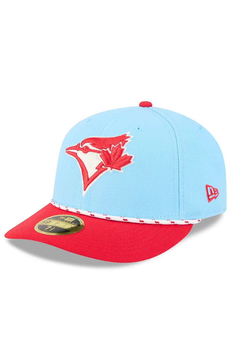 New Era Men's New Era Light Blue/Red Toronto Blue Jays 2025 Canada Day Low Profile 59FIFTY Fitted Hat, Alternate, color, 