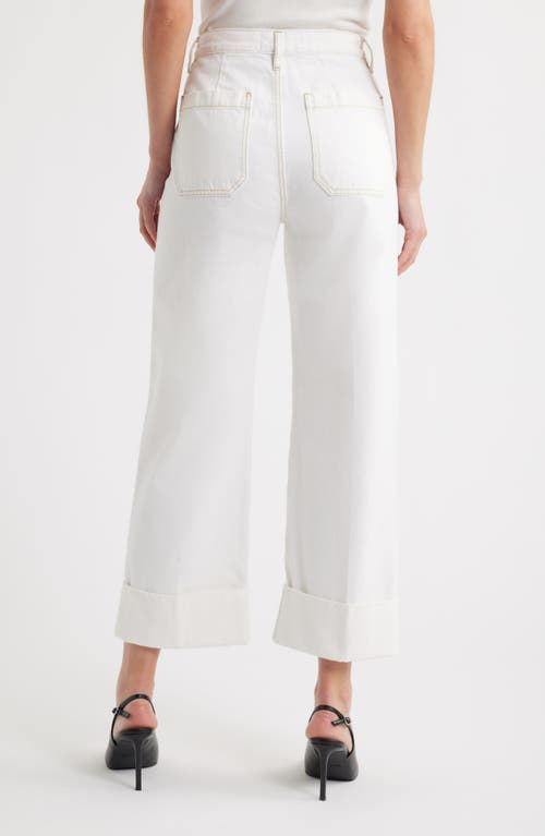 Frame The Utility Cuff Wide Leg Jeans