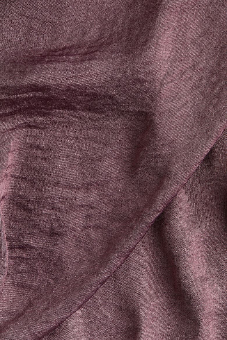 Draped Satin Dress, Alternate, color, Dark purple