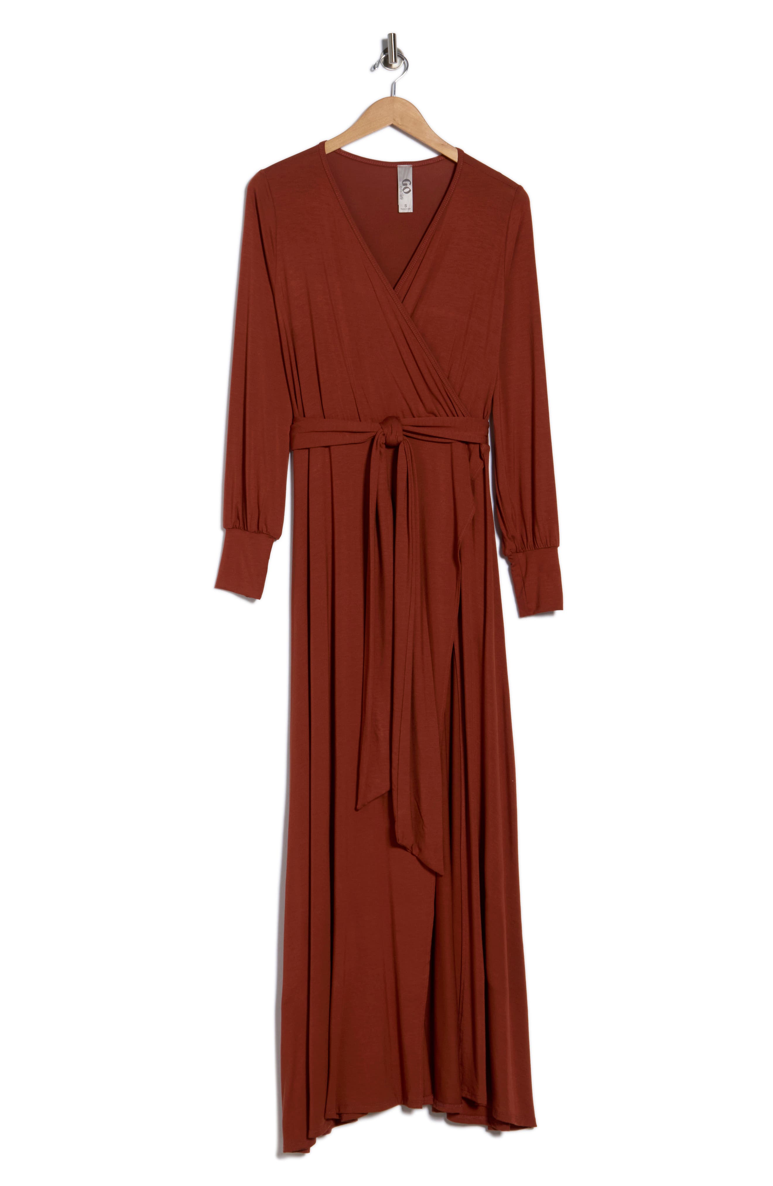 GO COUTURE Long Sleeve Empire Waist Maxi Dress