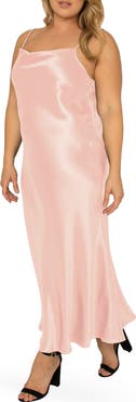 Standards & Practices Cowl Neck Satin Slipdress