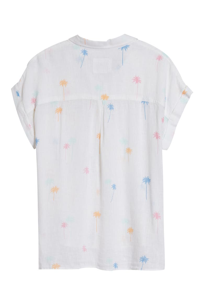 Whitney Print Shirt, Alternate, color, NEON PALMS