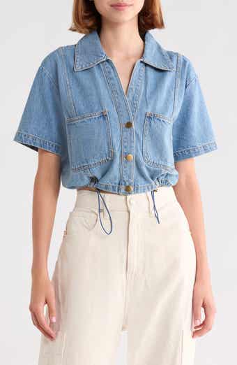 Cropped Denim Shirt