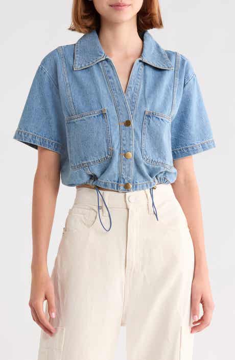 Cropped Denim Shirt