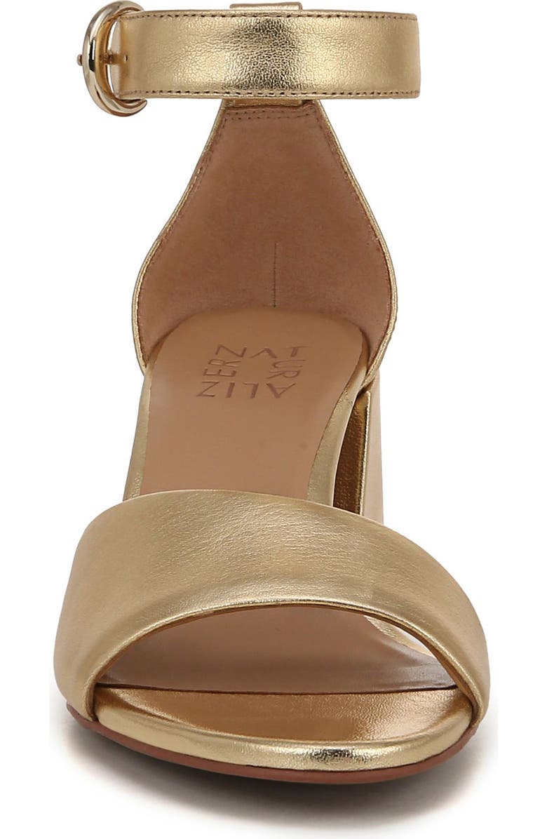 Naturalizer Verly Ankle Strap Flare Heel Sandal, Alternate, color, Dark Gold