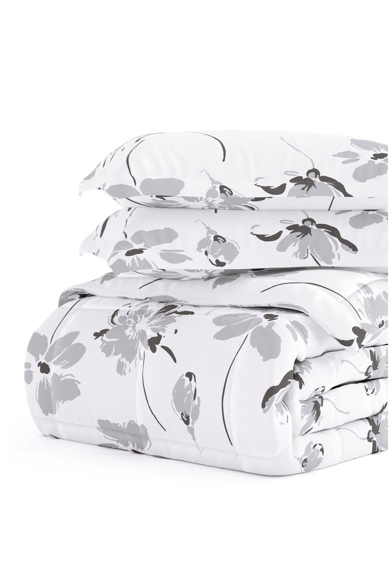 Premium Down Alternative Comforter Set, Alternate, color, LIGHT GRAY