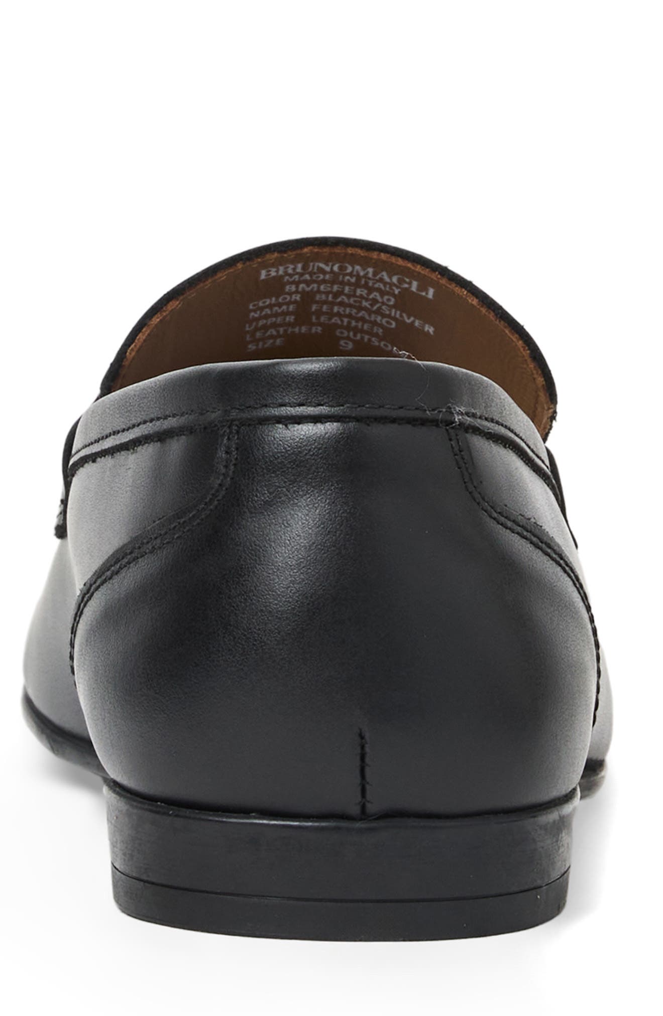 Bruno Magli Ferraro Bit Loafer, Alternate, color, Black/ Silver