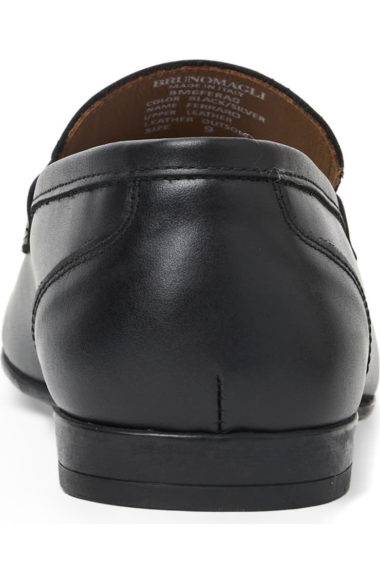 Bruno Magli Ferraro Bit Loafer, Alternate, color, Black/ Silver
