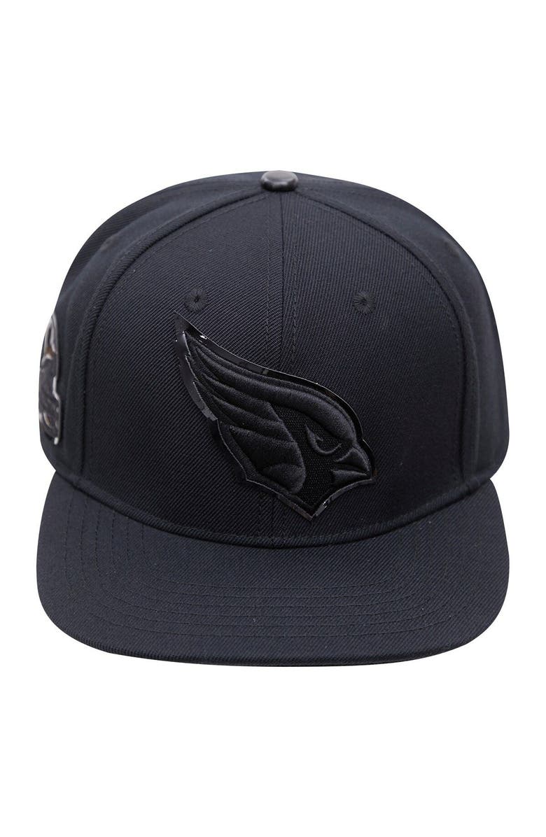 PRO STANDARD Men's Pro Standard  Arizona Cardinals Triple Black Snapback Hat, Alternate, color, 
