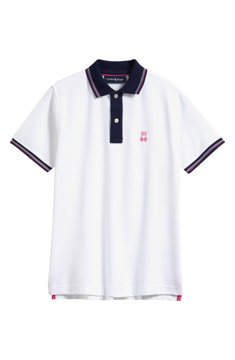 Psycho Bunny Kids' Carlos Piqué Polo, Main, color, White