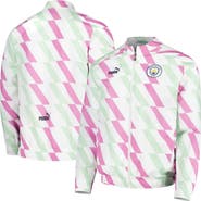PUMA Men's Puma White Manchester City 2022/23 Pre-Match Full-Zip Jacket