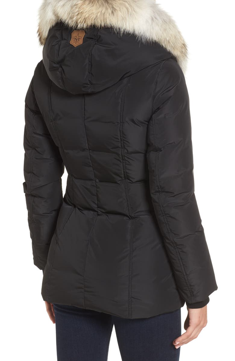 Mackage Adali-X Hooded Down Parka with Inset Bib & Genuine Fox Fur Trim, Alternate, color, 