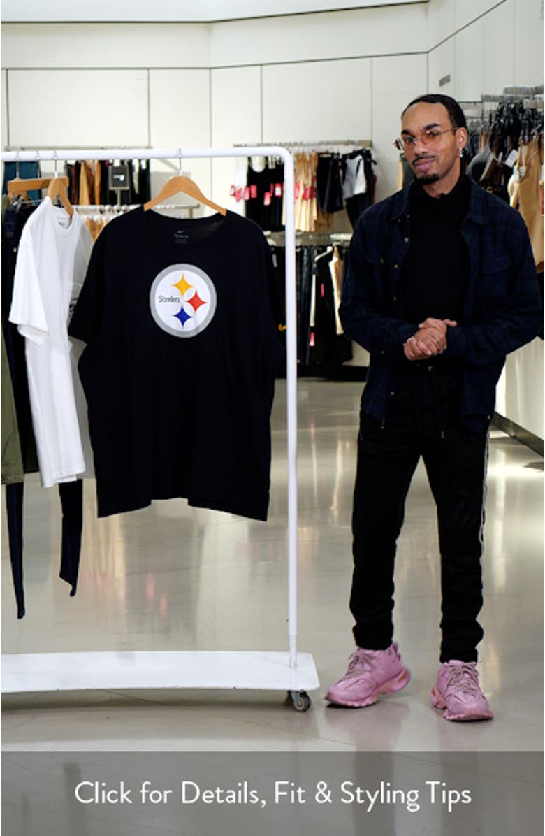 Men's Nike Black Pittsburgh Steelers Primary Logo T-Shirt, sales video thumbnail