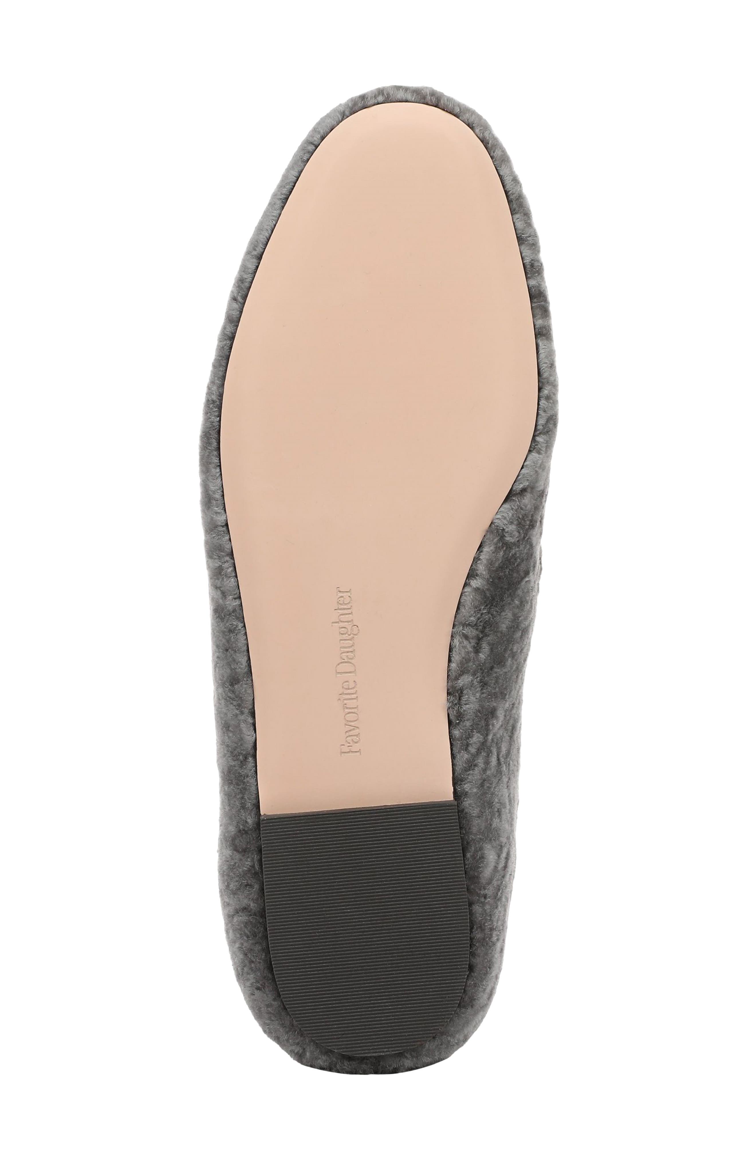Yvonne Genuine Shearling Loafer, Alternate, color, ROCK
