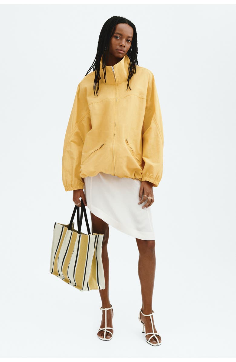 H&M Oversized nylon jacket, Main, color, Yellow