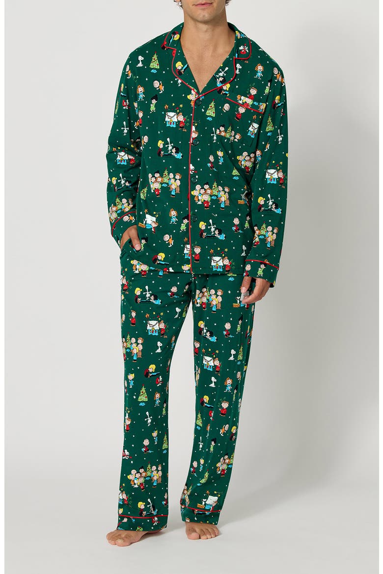 Peanuts Holiday Cotton Jersey Pajamas, Main, color, GOOD GRIEF ITS CHRISTMAS