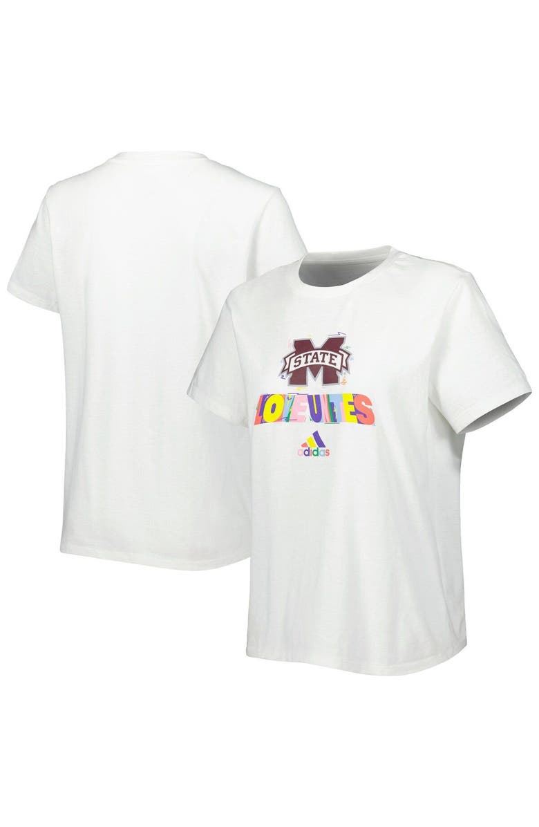 adidas Women's adidas White Mississippi State Bulldogs Fresh Pride T-Shirt, Main, color, White