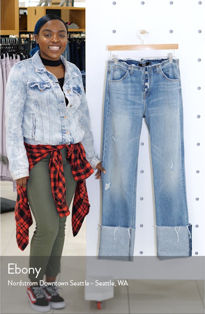 Sloane Baggy High Waist Deep Cuff Jeans, sales video thumbnail