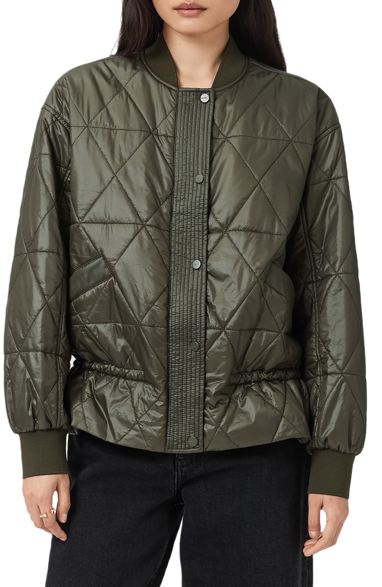 AllSaints Alii Quilted Bomber Jacket