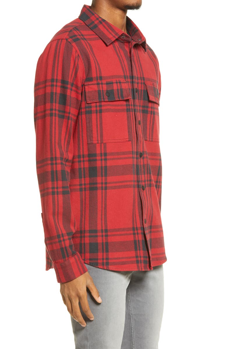 Ksubi Paradox Plaid Long Sleeve Flannel Button-Up Shirt, Alternate, color, 