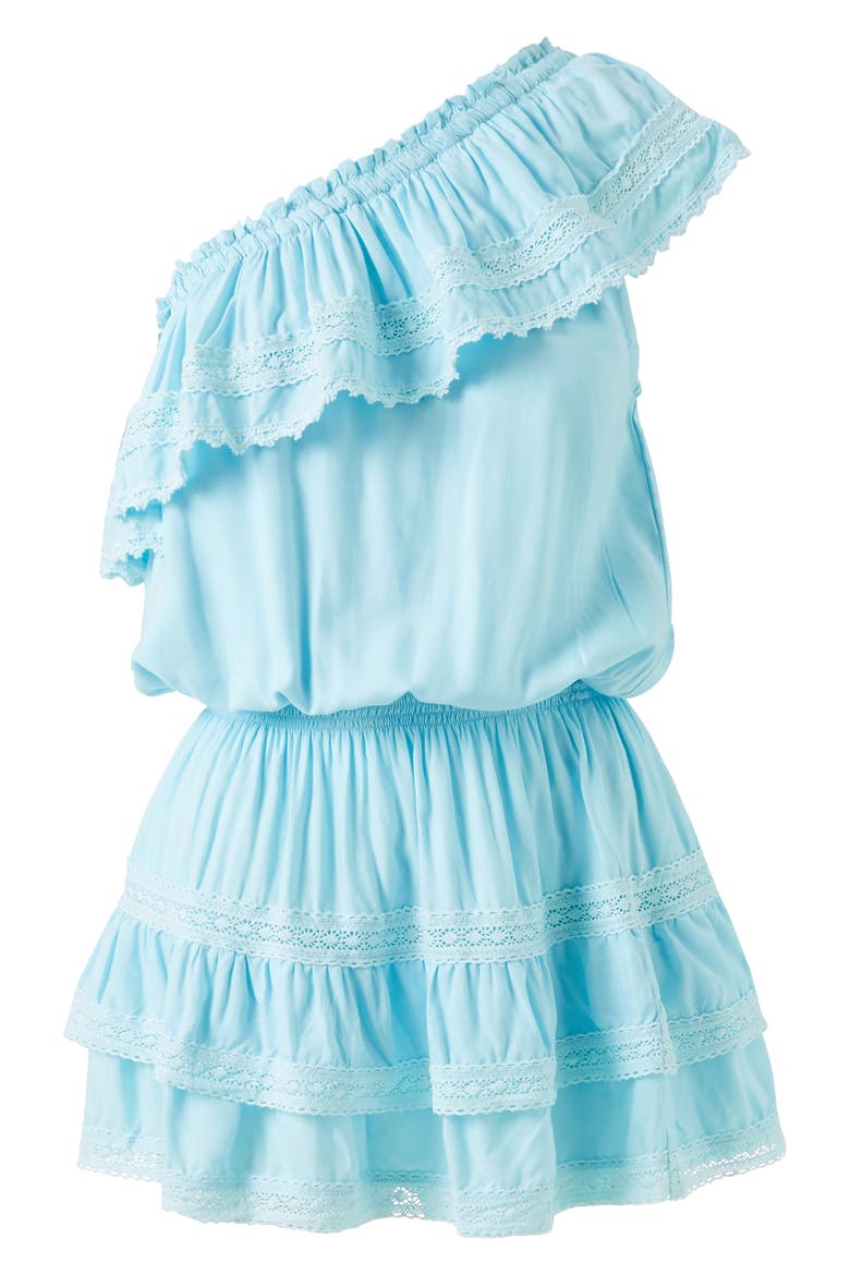 Debbie One-Shoulder Cover-Up Dress, Alternate, color, SKY