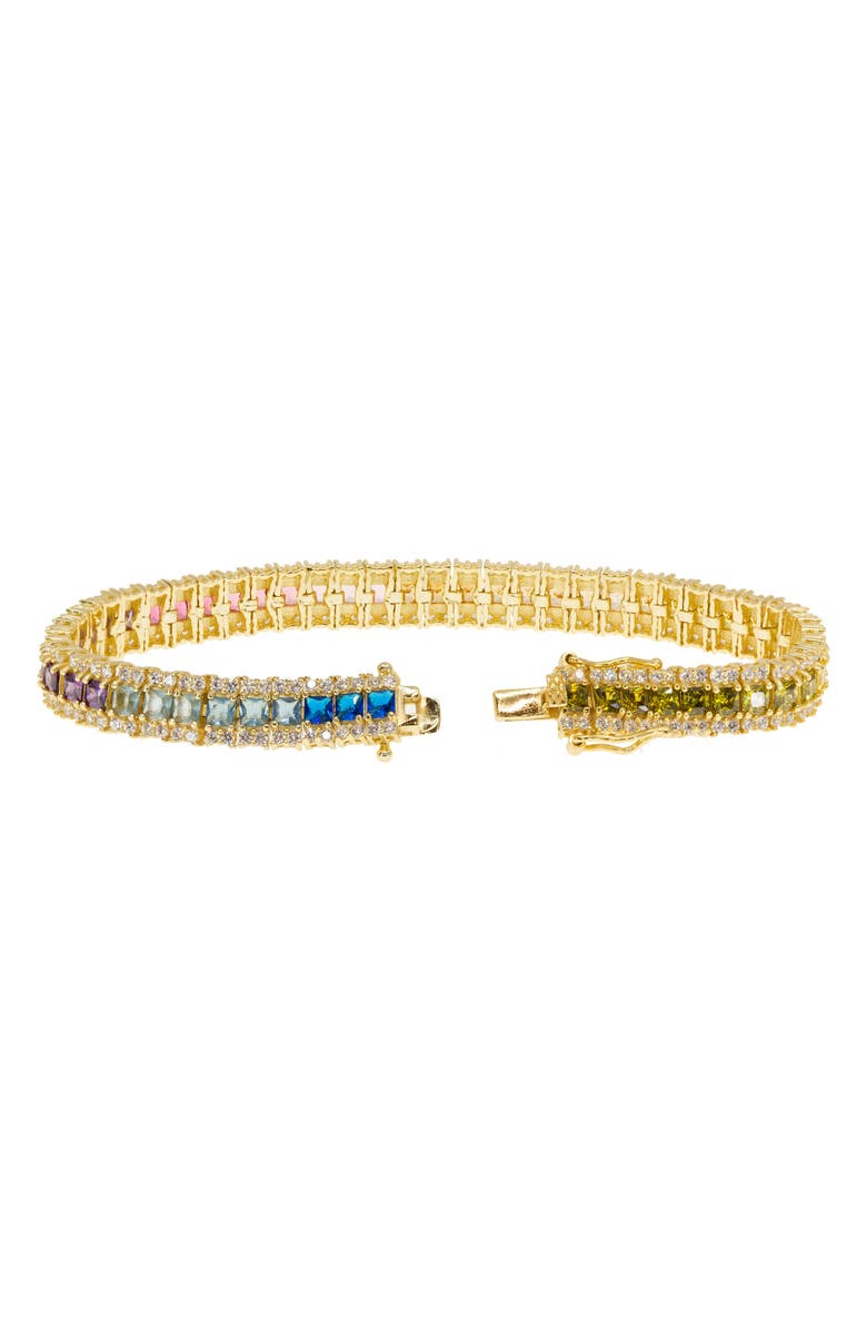 RAGEN Jewels Ombré Rainbow Tennis Bracelet, Alternate, color,