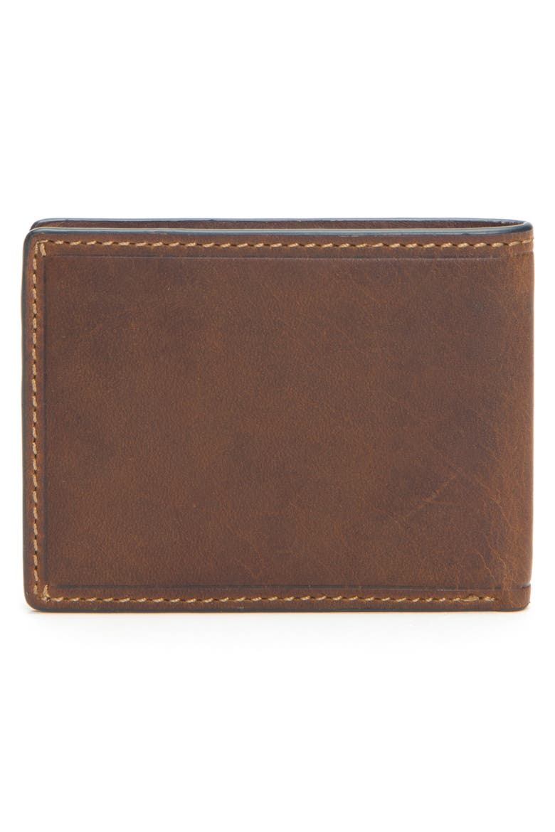 Logan Leather Wallet, Alternate, color, DARK BROWN
