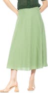 Alexia Admor Brilyn Linen Midi Skirt