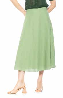 Alexia Admor Brilyn Linen Midi Skirt