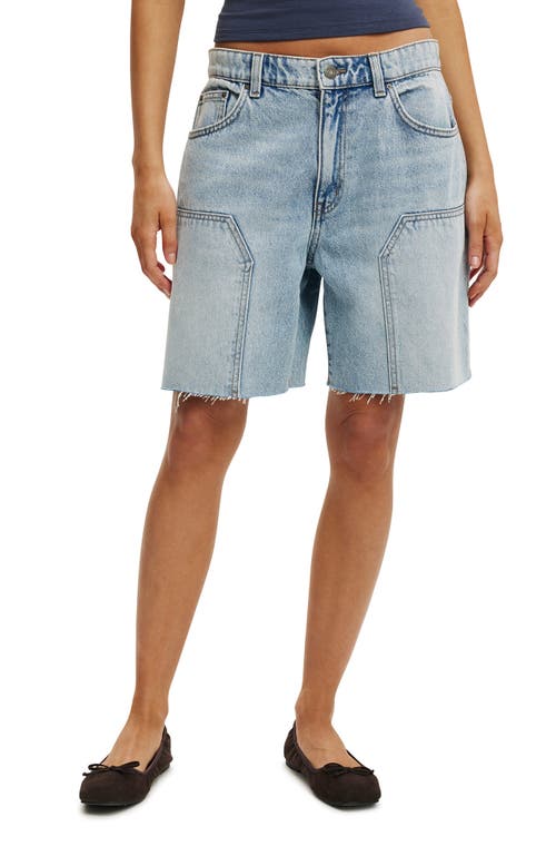 Cotton On Relaxed Denim Short In Blue