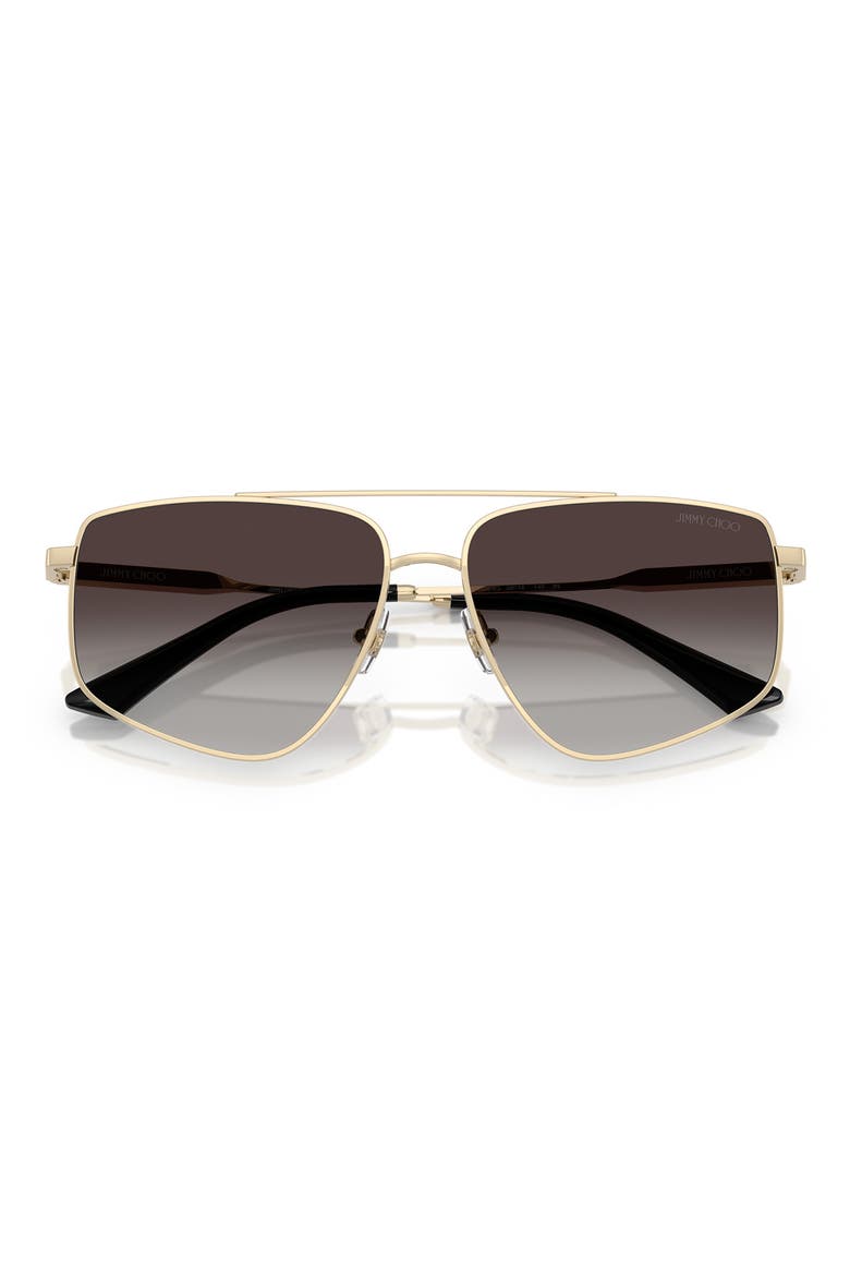 58mm Pilot Sunglasses, Alternate, color, GREY FLASH