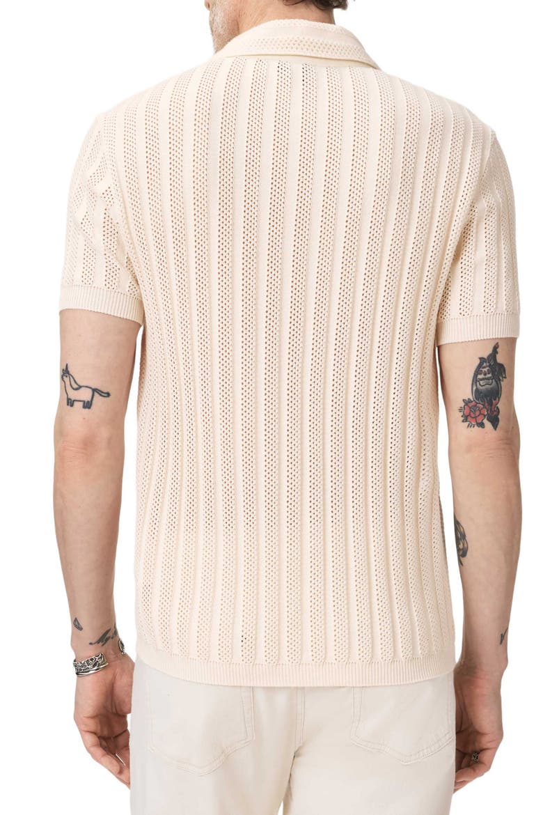 Ferone Open Stitch Stripe Stretch Cotton Sweater, Alternate, color, IVORY
