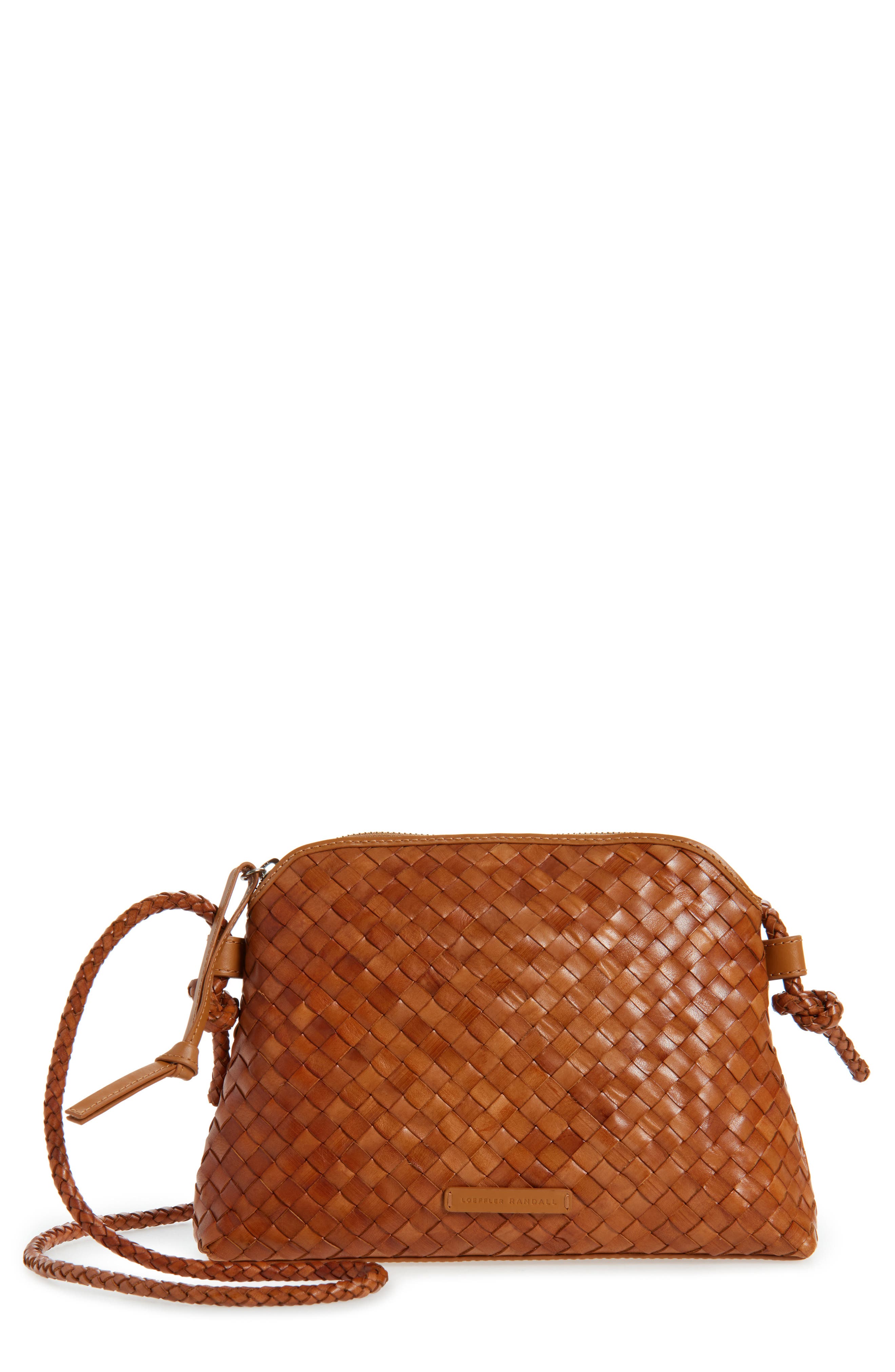 Loeffler Randall Mallory Woven Leather Crossbody Bag, Main, color, 