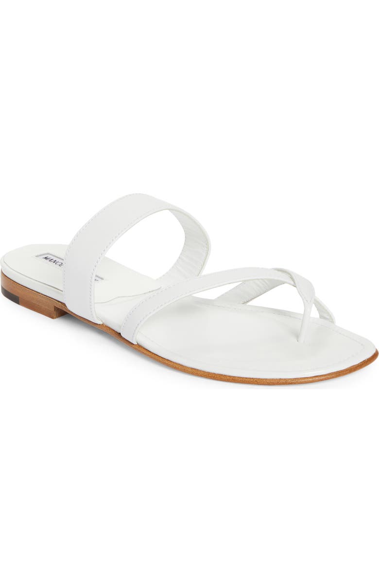 Manolo Blahnik Susa Sandal, Main, color, White