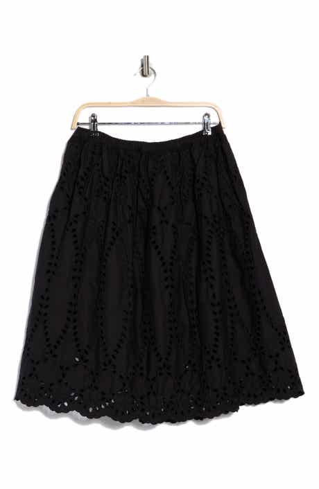 Frank & Eileen Gracie Cotton Eyelet Midi Skirt
