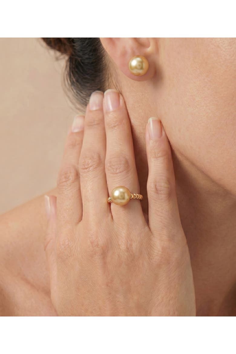 Golden South Sea Pearl Terrie Ring, Alternate, color, Yellow Gold