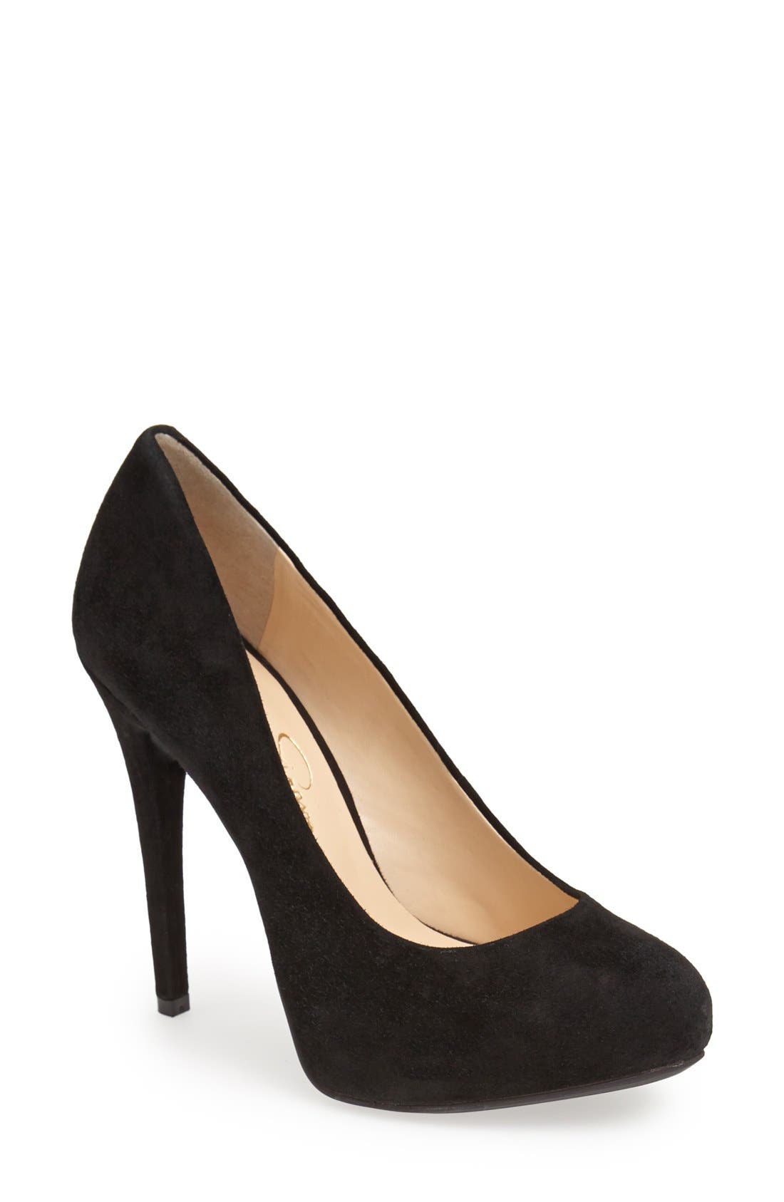 'Natalli' Pump, Main, color, BLACK SUEDE