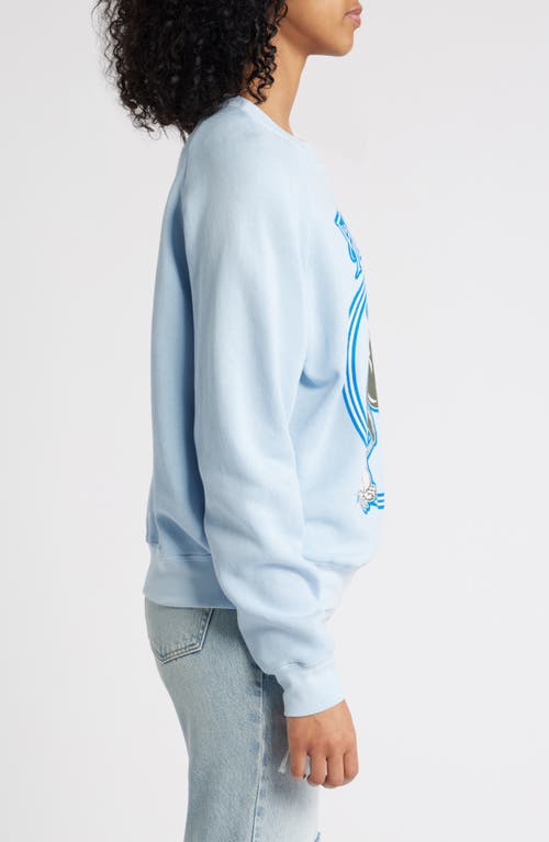 Daydreamer Fleetwood Mac Penguins Graphic Sweatshirt In Powder Blue