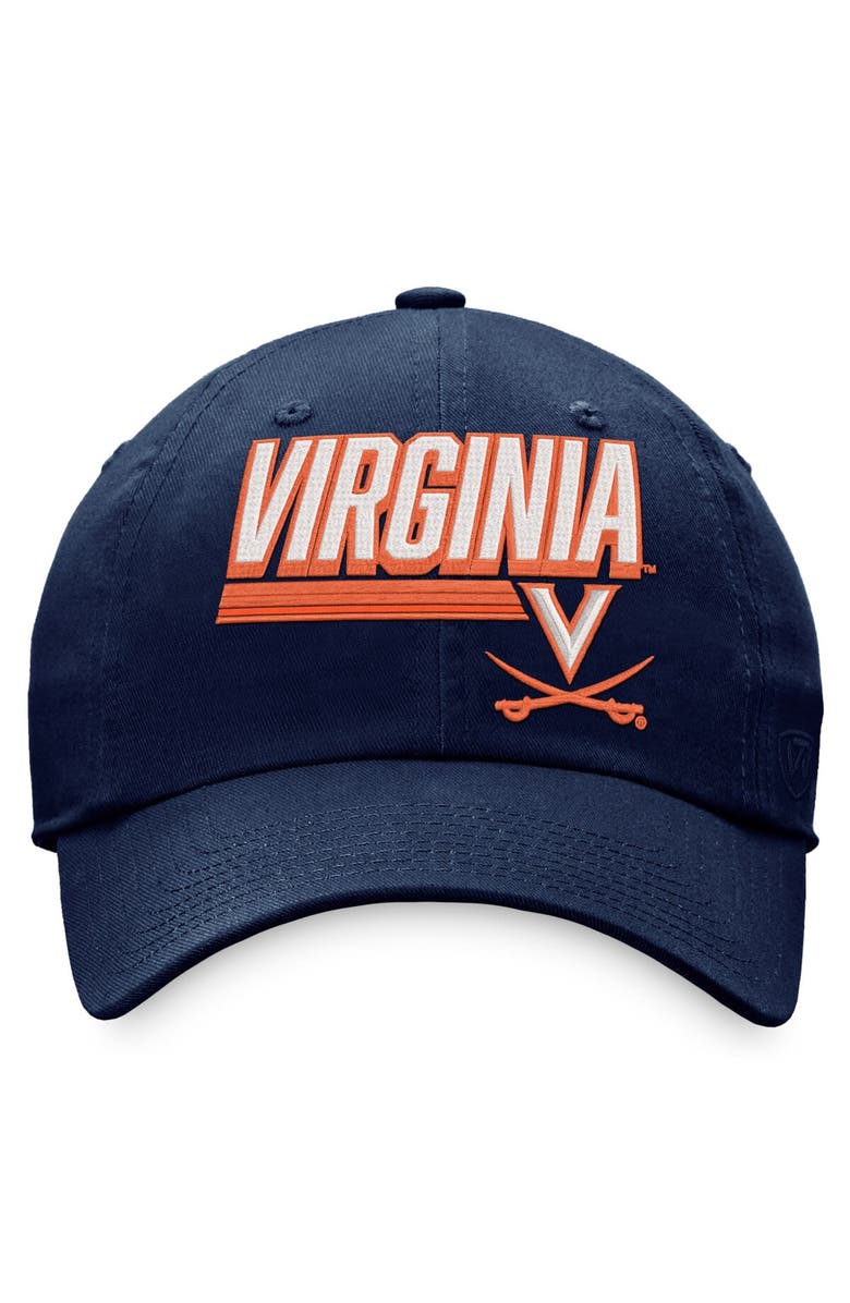 TOP OF THE WORLD Men's Top of the World Navy Virginia Cavaliers Slice Adjustable Hat, Alternate, color, 