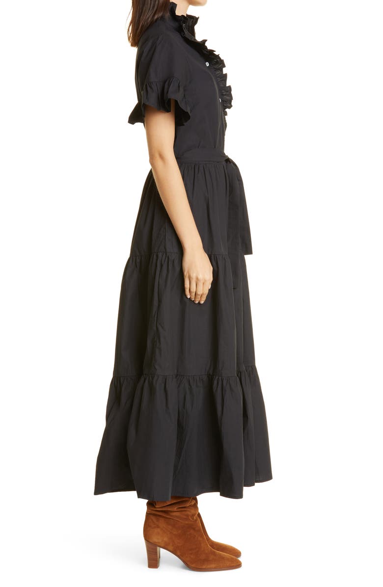 MILLE Victoria Ruffle Front Dress, Alternate, color, Black