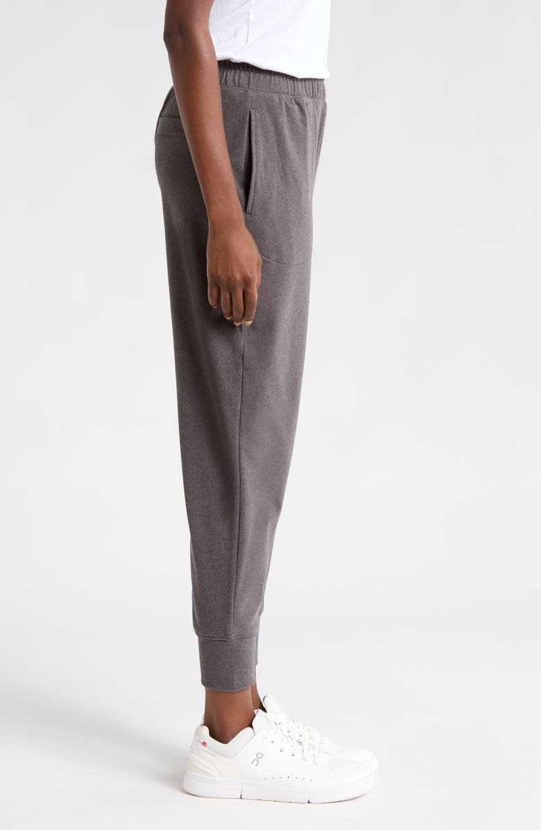 Varley Brushed Rib Knit Slim Joggers, Alternate, color, Black Marl