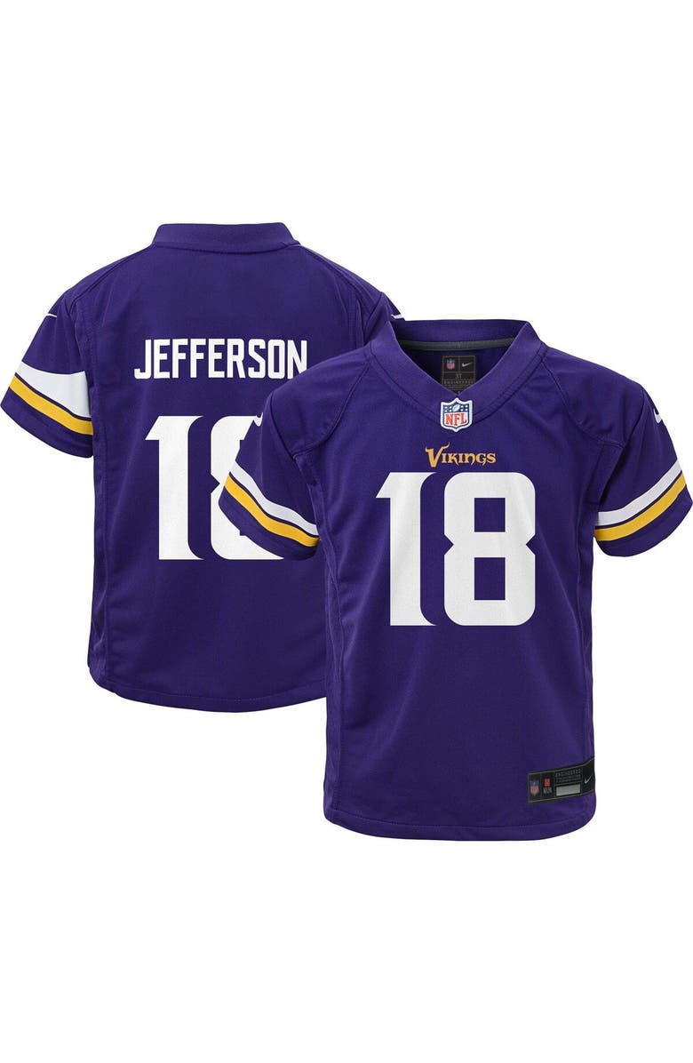 Nike Toddler Nike Justin Jefferson Purple Minnesota Vikings Game Jersey, Main, color, Purple