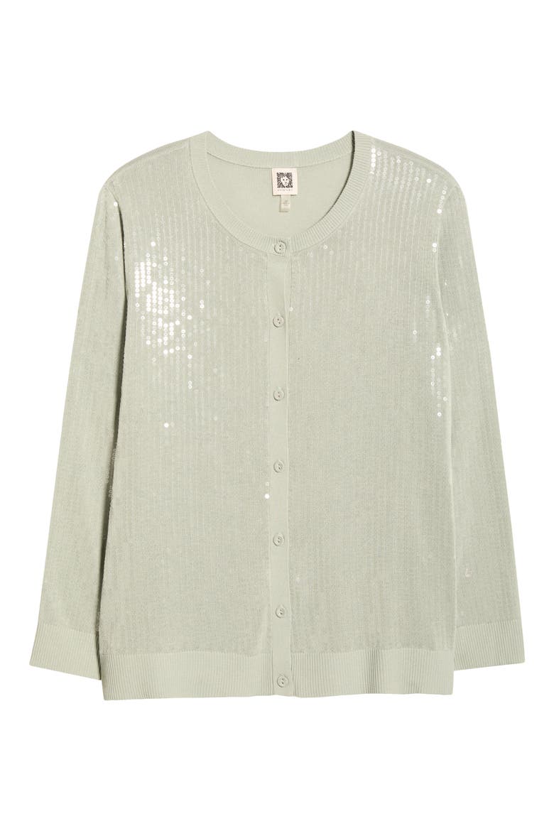 Clear Sequin Cardigan, Alternate, color, SOFT ALOE