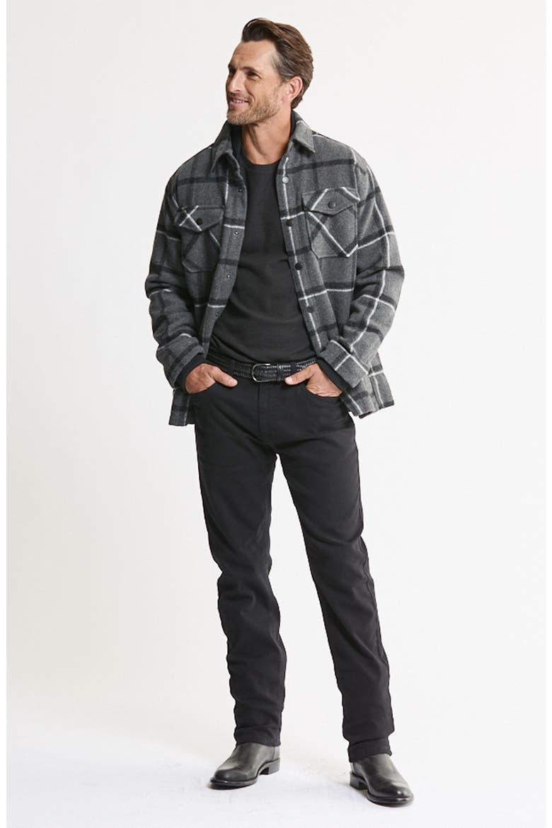 Faux Fur Lined Shirt Jacket, Alternate, color, CHARCOAL PLAID