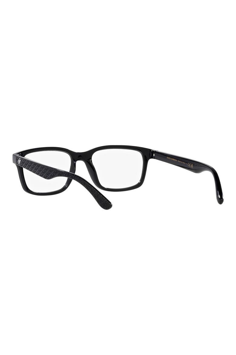 48mm Rectangular Optical Glasses, Alternate, color, BLACK